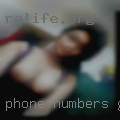 Phone numbers girls